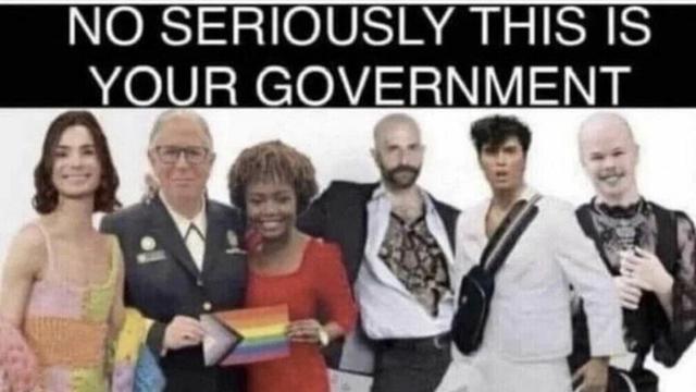   No, Seriously; This is your United States Federal Government.            A bunch of Freaks, Degenerates, and Diversity Hires.             Certainly not worth my respect or admiration.            We're paying taxes for this?            These tranny freaks don't even make up 1% of the population, why are they so over represented in government and the media?             #Woke  #politics  #LGBT       