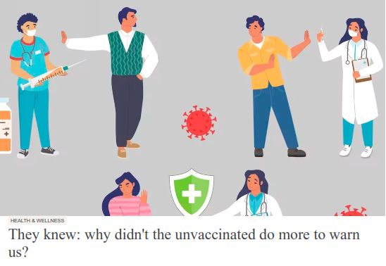 https://twpter.com/users/cali/feed/2023-0126-1747-4808-f-cali.pdf -   PDF: They knew_ why didn't the unvaccinated do more to warn us_ - IQfy            Dudes, this can't be a serious article, it HAS to be satire.            When you consider the history of the the whole Covid narrative and the censorship and demon-ization of anyone who spoke out or questioned the #jab , not just by government authorities and  #MainstreamMedia but by the #CovidianCult , those who practically built a virtue signaling, virtual religion around getting vaccinated, social distancing and mask wearing with  #Fauci as one of their their high priests.            These people, in their most wild imaginations can not be truly blaming the un-vaccinated for not trying to stop them and other people from getting the  #COVID19  #VACCINE             This has got to be the most extreme manifestations of #Covidiocy we have seen yet.            I feel sorry for these people, they are truly delusional, and now have a really bad case of "buyers remorse".             #CovidTrials         #ArchivePDF       