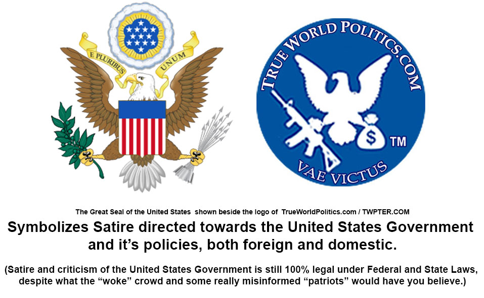 twpter logo symbolizes satire of united states government