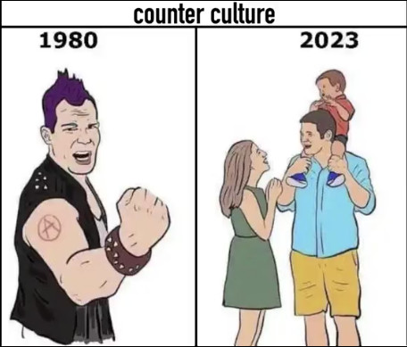 Counter Culture 1980 and 2023 In 1980 the rebellious coun