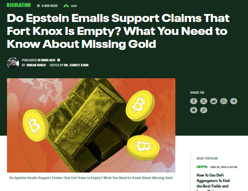 Is Fort Knox Empty_ What Epstein Emails Reveal About America’s Gold