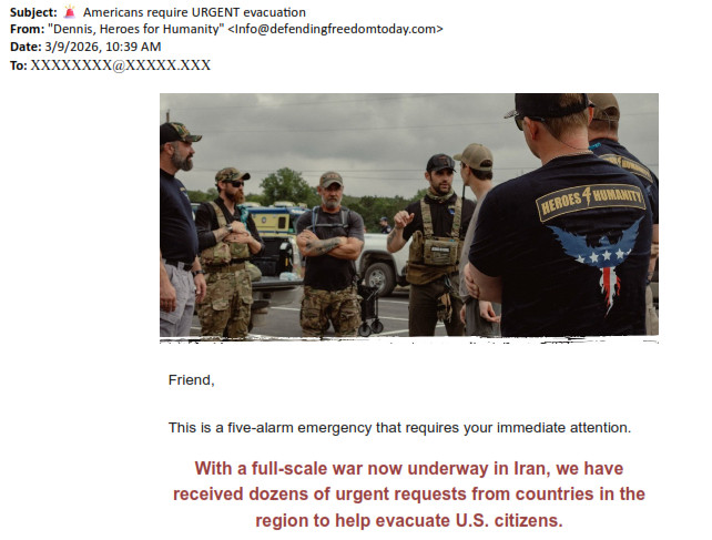 🚨 Americans require URGENT evacuation A buddy of mine for