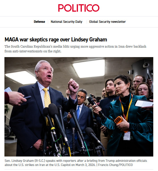#MAGA war skeptics rage over Lindsey Graham - POLITICO S