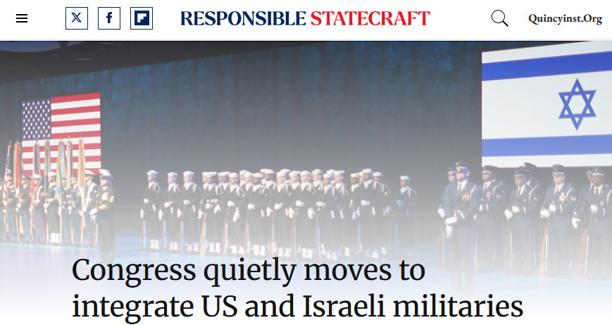Congress quietly moves to integrate US and Israeli militaries _ Resp