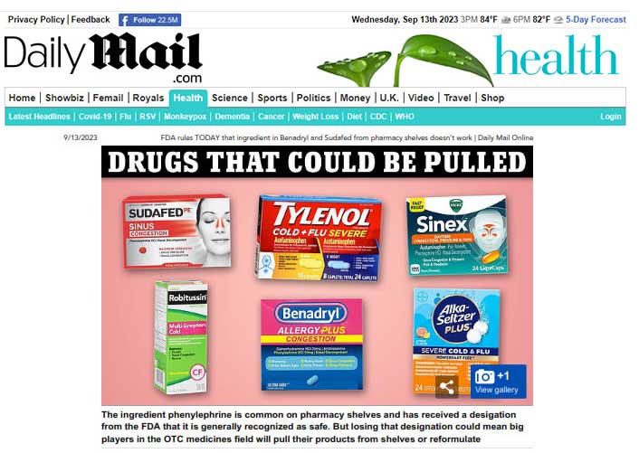 PDF: FDA rules TODAY that ingredient in Benadryl and Sudafed from phar