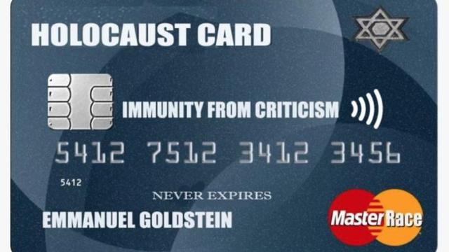 The #Holocaust Card Immunity From Criticism Never Expires