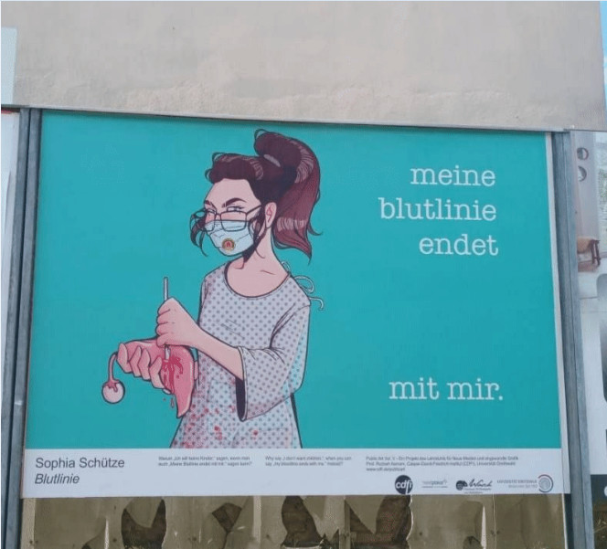 Billboard Campaign in #Germany Woman in bloody ho