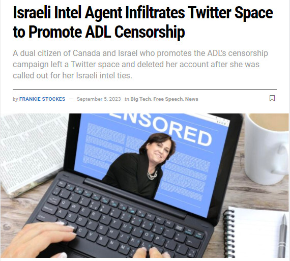 PDF Israeli Intel Agent Infiltrates Twitter Space to Promote ADL Censo