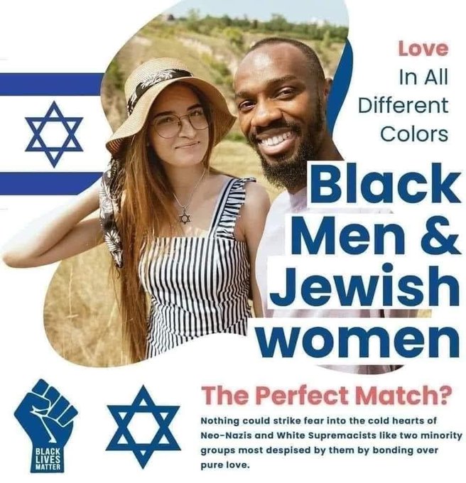 Poster: Black Men & Jewish Women - The perfect Match            "