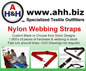 Custom, American Made Webbing Straps, including shoulder straps, canva