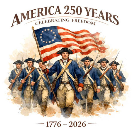 Happy 4th of July 2026 America 250 Years Celebrating