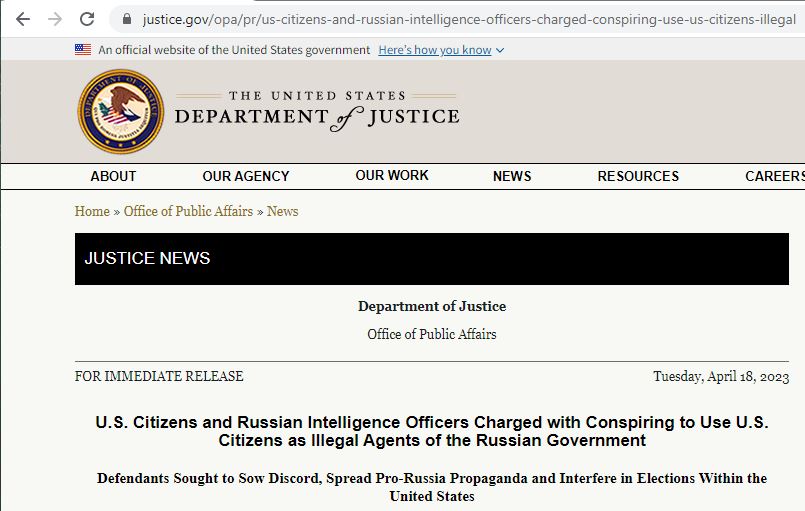 PDF: U.S. Citizens and Russian Intelligence Officers Charged with Co