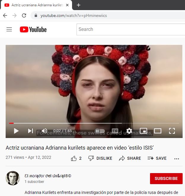   Right now I'm wondering how this video wasn't taken down by YouTube for violating their terms of service. Clearly CIA-sanctioned propaganda for violent war is allowed on such an obvious branch of the government entertainment network as YouTube.      #Ukraine       